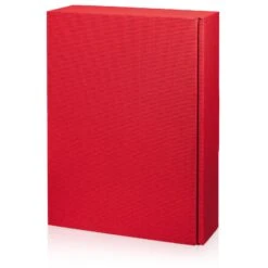 Weinverpackung Präsentkarton Modern Welle Rot Für 3 Flaschen 25 St