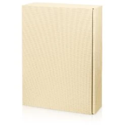Weinverpackung Präsentkarton Modern Welle Creme Für 3er VE 25 Stück