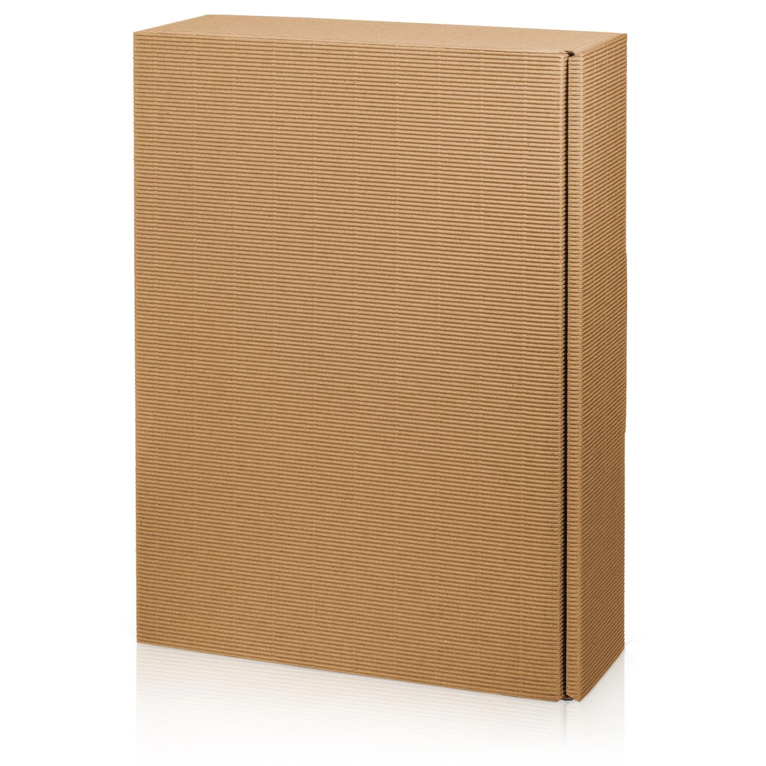 Weinverpackung Weinpräsentkarton Modern Welle Natur 3er VE 25 Stück