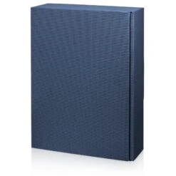 Weinverpackung Weinpräsentkarton Modern Welle Blau Für 3 Fl. 25 Stck