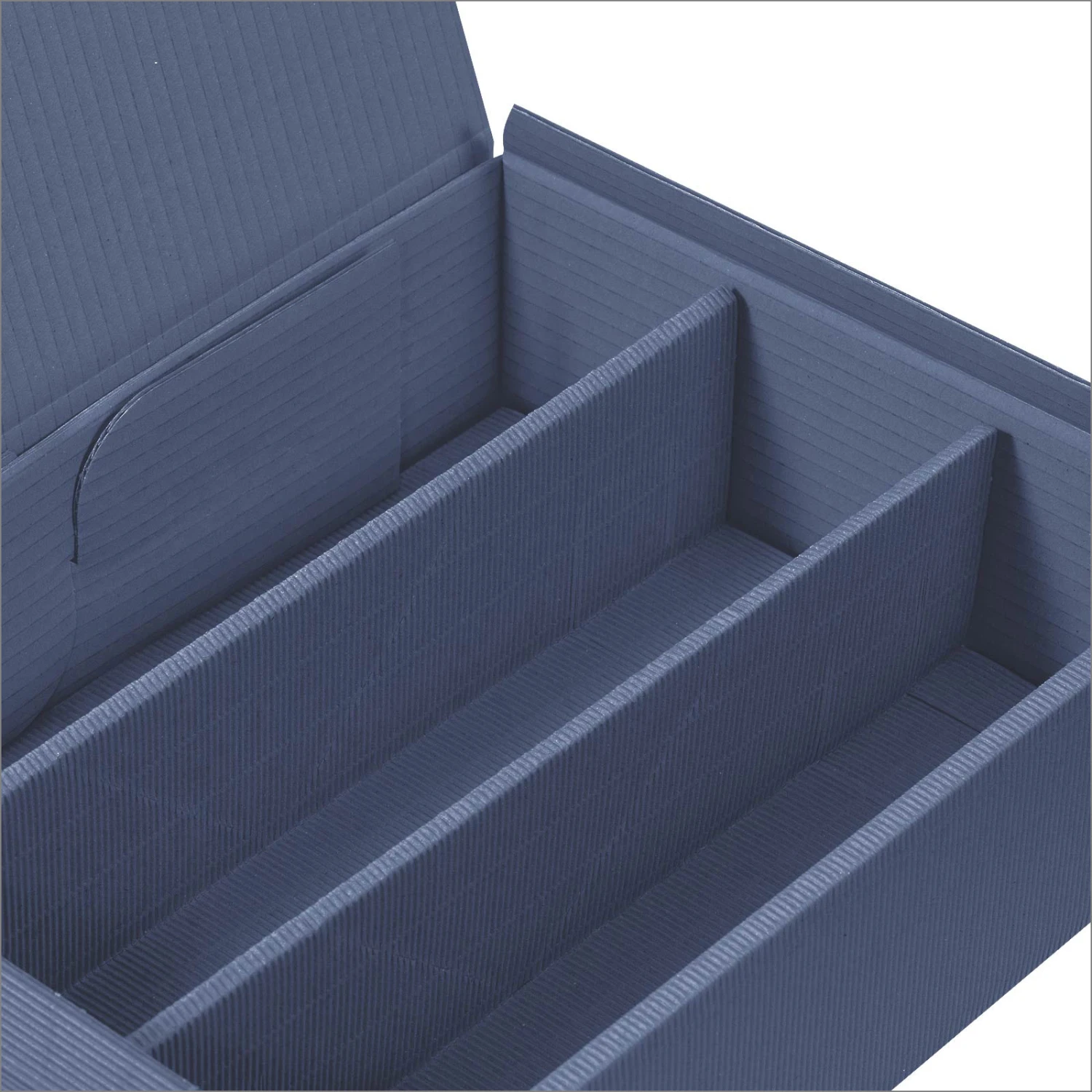 Weinverpackung Weinpräsentkarton Modern Welle Blau Für 3 Fl. 25 Stck – Bild 2