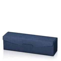 Weinverpackungen Präsentkarton Seta Blau Für 1 Flasche VE 50 Stück