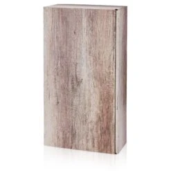 Flaschenverpackung Präsentkarton Wood Holzoptik Für 2 Flaschen 25 Stck