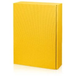 Weinverpackung Weinpräsentkartons Modern Welle Gelb 3 Flaschen 25 St.