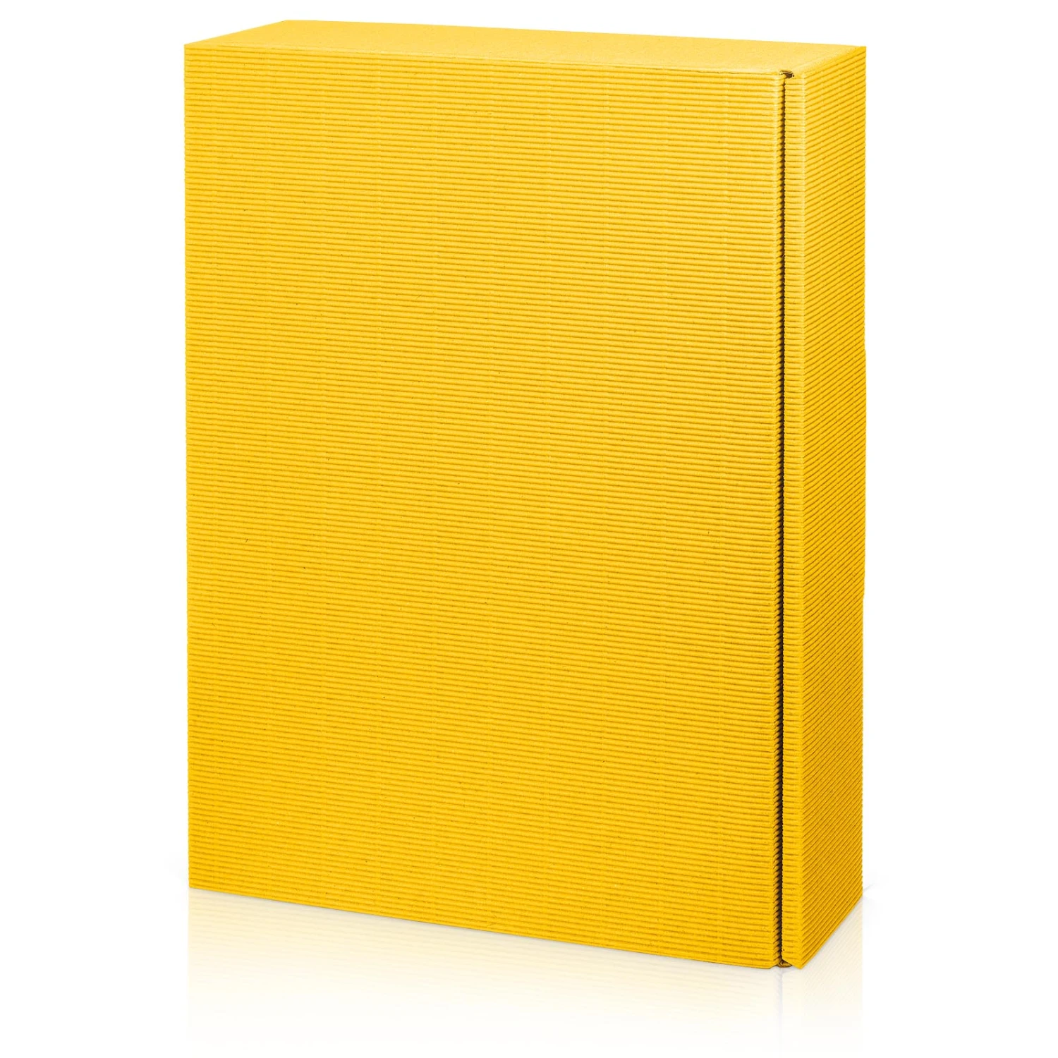 Weinverpackung Weinpräsentkartons Modern Welle Gelb 3 Flaschen 25 St.