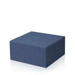 Geschenkverpackung Blau Allround Box -M- Offene Welle VE 25 Stück