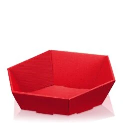 Präsentkorb Leer Sechseckig Modern Rot Groß VE 25 Stück