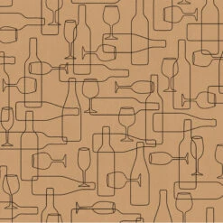 Geschenkpapier Secare Wine Kraftpapier Natur-Schwarz 50 Cm X 200 M