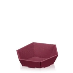 Präsentkorb Leer Aus Karton Sechseckig Modern Bordeaux Klein VE 25 St.