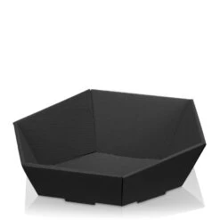 Präsentkorb Leer Sechseckig Modern Schwarz Groß VE 25 Stück