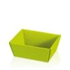 Kleiner Geschenkkorb Leer Viereckig Modern Limette VE 25 Stück