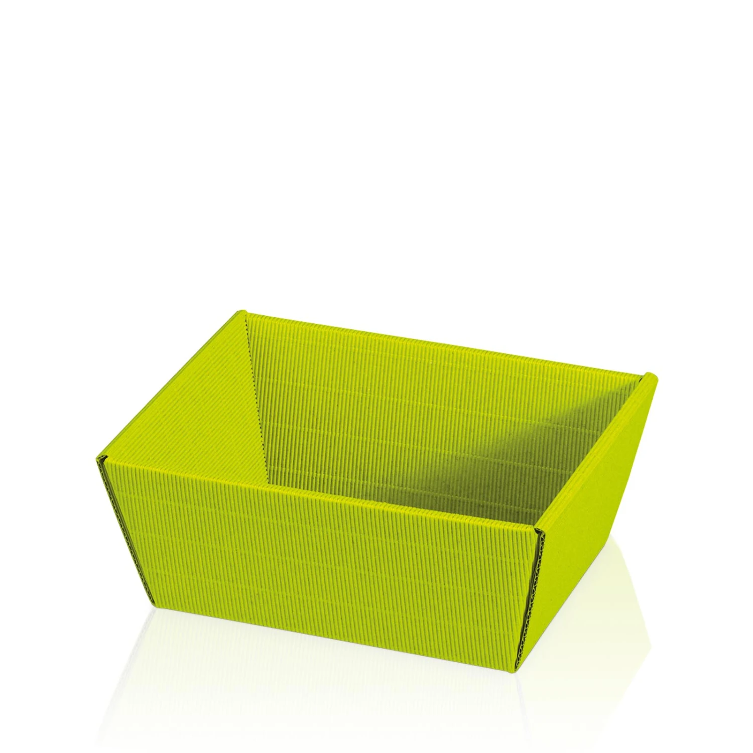 Kleiner Geschenkkorb Leer Viereckig Modern Limette VE 25 Stück