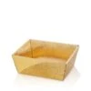 Kleiner Geschenkkorb Leer Gold-Metallic Mit Strukturprägung VE 25 Stck