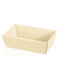 Präsentkorb Leer Viereckig Modern Creme 330 X 190 X 110 Mm VE 25 Stück