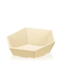 Präsentkorb Sechseckig Modern Creme Mittel VE 25 Stück
