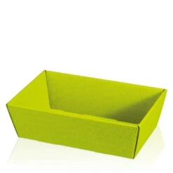 Präsentkorb Leer Viereckig Modern Limette 330x190x110 Mm VE 25 Stück