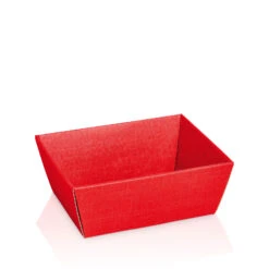 Kleiner Geschenkkorb Leer Mit Strukturprägung Seta Rot VE 25 Stück