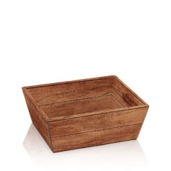 Präsentkorb Leer Viereckig Timber -klein- In Holzoptik VE 25 Stück