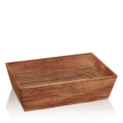 Präsentkorb Leer Viereckig Timber -mittel- In Holzoptik VE 25 Stück