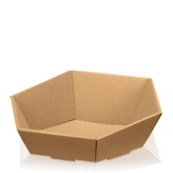 Präsentkorb Leer Sechseckig Modern Natur Groß VE 25 Stück