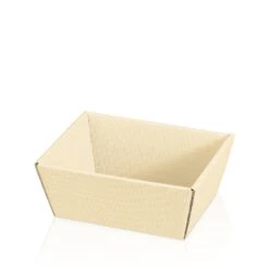 Kleiner Geschenkkorb Leer Viereckig Modern Creme VE 25 Stück