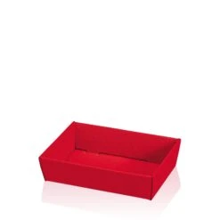 Präsentkorb Leer Viereckig Modern Rot Flach Mini VE 25 Stück