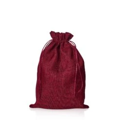 Jute-Geschenkbeutel Stoffbeutel Mit Zugband Rot 30 X 20 Cm VE 10 Stück